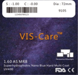 1.60 PR FF GREY BLUE CUT SHMC