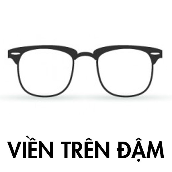Gọng kính viền trên đậm